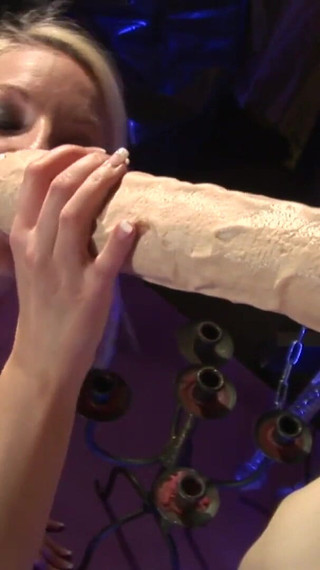 Sexy blonde whore goes to a sex toy warehouse with her man to get her pussy involved