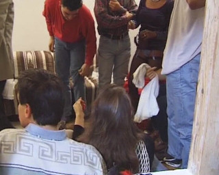 Superb French Bitches Enjoying Anal Gangbang Action