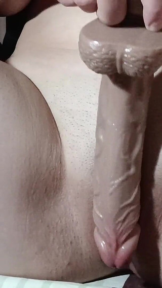 Close-up of a Dildo and My Pussy