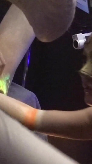 1st. Uv-neon Light Anal Fisting Experience of Adelina Noir and Fistdude