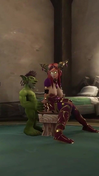 An Elf Has a Threesome with Two Goblins - Warcraft Parody