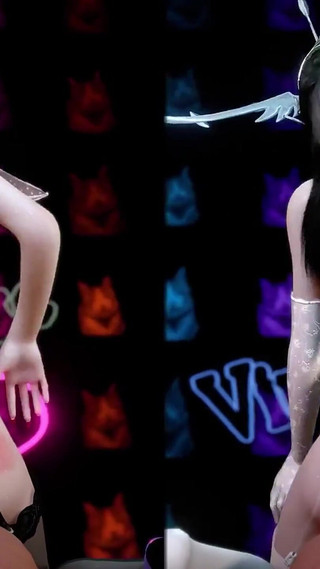 Beauty Lady Ride the Cock at Club- 3D Animation