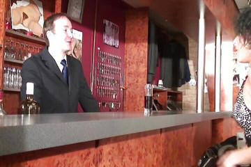 Dark Haired Slut From France Getting Pounded at the Bar