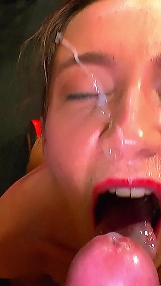 Sexy Babe Loving Gangbang and Bukakke