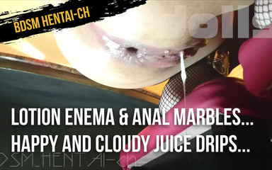 Lotion Enema & Anal Marbles...happy and Cloudy Juice Drips...anal Orgasm. (05-)