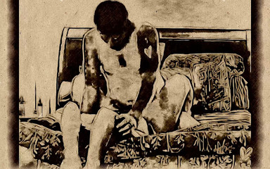 The Thighs Relax as She Takes His Massive Cock Alt