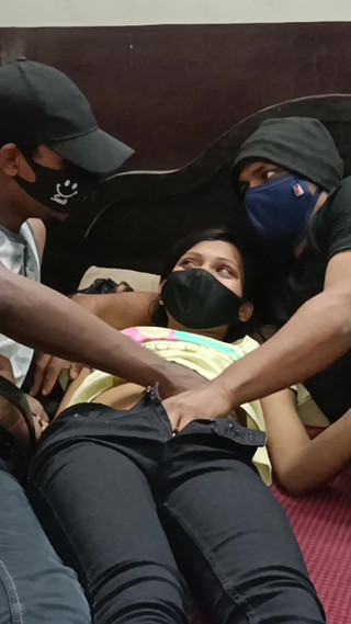 Two stepbrothers xxx fuck hot stepsister together - Desi Indian threesome