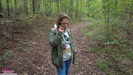 Sexy Slut Couldn't Wait and Plays with Her Tits During Phone Call