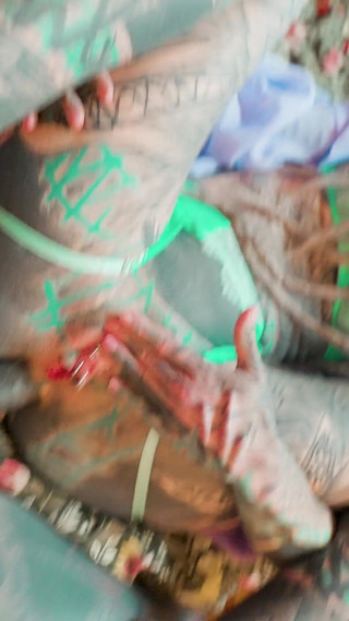 Tattooed Masked Girl Anal Fuck and Pussy Covered in Cum