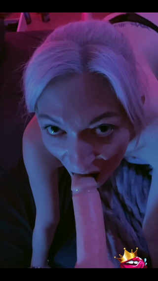 Watching Me Suck a Dildo in the Strap-on