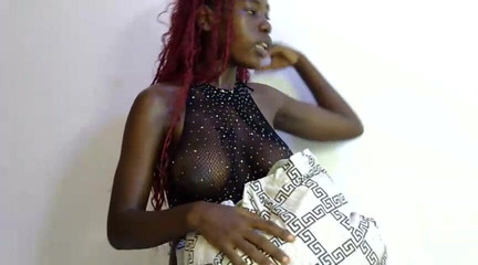 African Girl with Big Tits Twerking, Cumming in Private Show