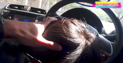 Cum in the mouth in the car