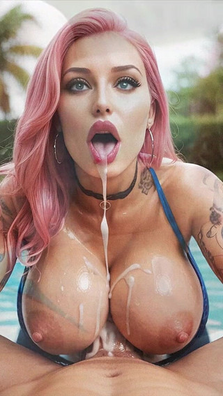 Curvy Woman Sienna Floated in the Pool with Mason, Hard Sex Bukkaked Gangbang, Sucking Big Dick, Handjob, Bowjob, Creampie