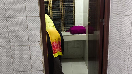 I See My Stepaunty Cleaning the Room After That I Hugged Her and Started Fucking Her Ass