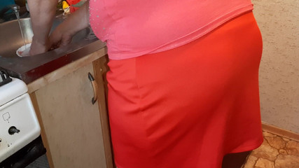 I Jerk off to My Neighbor in the Kitchen While She Is Preparing Dinner