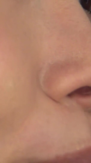 Nose Wide Open. Snot Dripping. She Sneezes and Tears on Your Face POV.