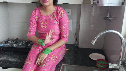 Hot XXX Stepmom Talking in the Kitchen