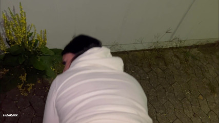 Caught! Spontaneous Outdoor Quickie on the Side of the Road & Pissed Out Creampie