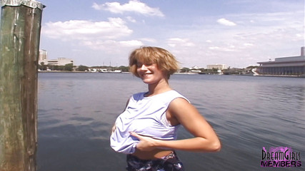 Mindy Bares Her Huge Tits And Pussy In Tampa