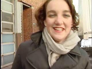 Brunette flashing for the camera