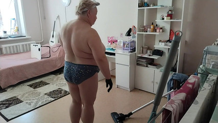 Camera Filmed Mother-in-law Naked Cleaning