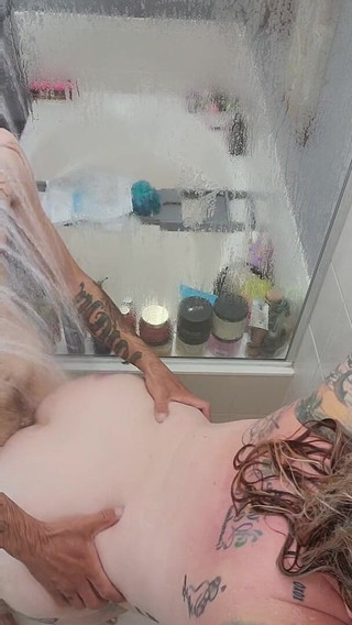 Hot Shower Sex Doggy Style, Cumshot, Loud Orgasms