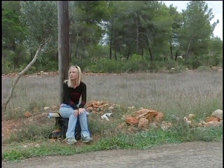 Gorgeous blonde beauty is looking for a ride