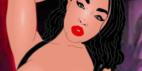 Curvy Girl Destiny Big Ass Nude Model Anime Cartoon Shoot