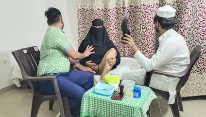 Muslim Women Fucked by the Doctor in Front of Her Husband Because She Could Not Get Pregnant, threesome Sex. Part -2