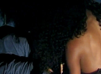 Gorgeous ebony teen with round booty gets jizzed on pussy by bbc