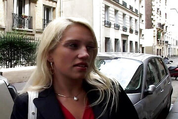 Sexy Blonde Slut From France Getting Her Asshole Stretched