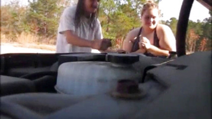 Wife letting the neighbor impregnated her outdoors giving it up easy & taking a cream pie