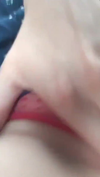 Horny Teen Masturbates in Real Public Uber