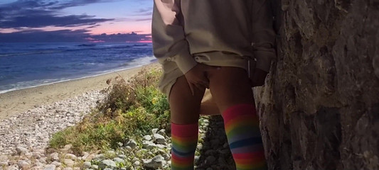 Sexy Blondy Extreme Masturbation Outdoors Hot Ass