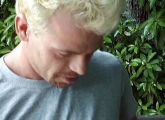 Redhead slut jumps on hard cock outdoors