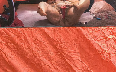 Dirty Stranger Walks by Watching This Slut Slip Dildo Inside