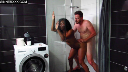 fuck Me Hard and Fill Me up Intense Interracial Shower Sex with Big Butt Ebony - Kiki Minaj