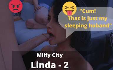 My boy loves filing his stepmother's mouth with a big load of his cum - Our secret weekend (Milfy city – Linda – 2/5)