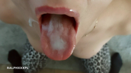 Cheating Wife Sucks Neighbor's Cock and Swallows All the Cum