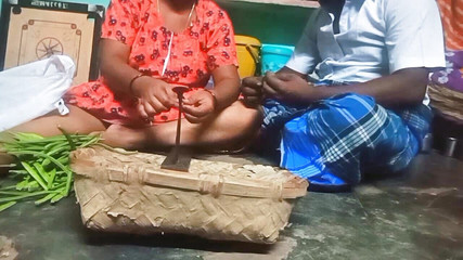 Tamil Stepaunty Vigitabl Cutting Boobs Pressing