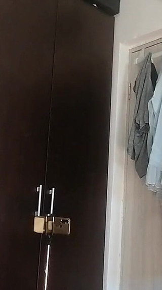 Amateur Wife Dancing Naked at Home. Amateur Woman Has Fun Trying on Clothes and Cutting Them.