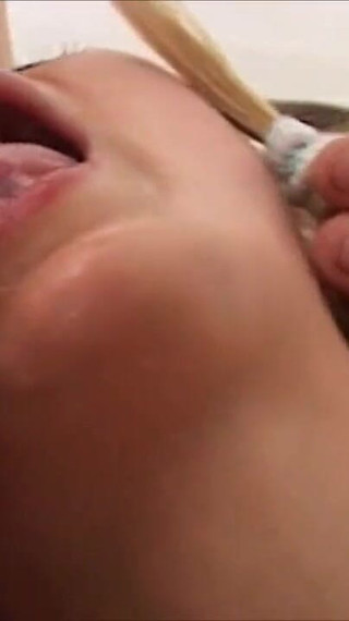 Pigtail blonde teen fucked hard and sprayed