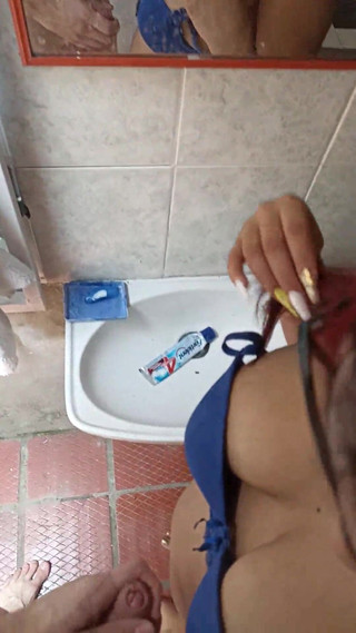 18 year old brunette big saggy tits from New York United States fucking her stepbrother's big dick part 74