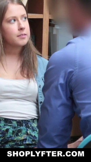 Chubby teen Brooke Bliss caught shoplifting and fucked very hard