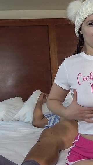 Violet Spice Eats Pasta Then Sucks and Fucks Her First Black Cock on Camera