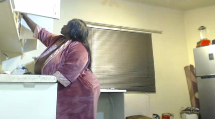 Ebony SSBBW MILF Moaning and Strip Teasing