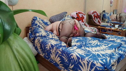 Mother-in-law with Big Ass Masturbates Big Pussy and Cums Every Day