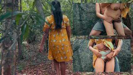 Desi Stepauntie Hard Fucked Her in the Forest Naked