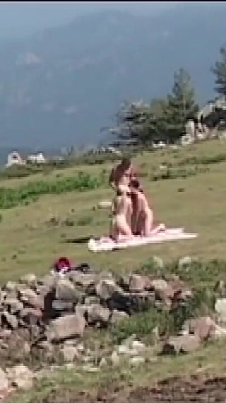 Threesome Fuck on the River