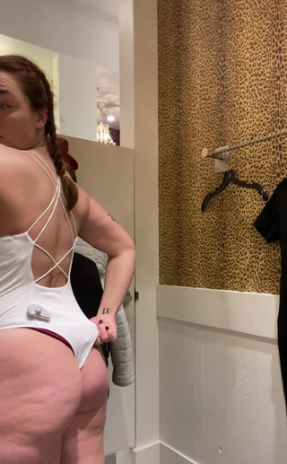 Trying on clothes I bought everything EXCEPT the dresses and pants.